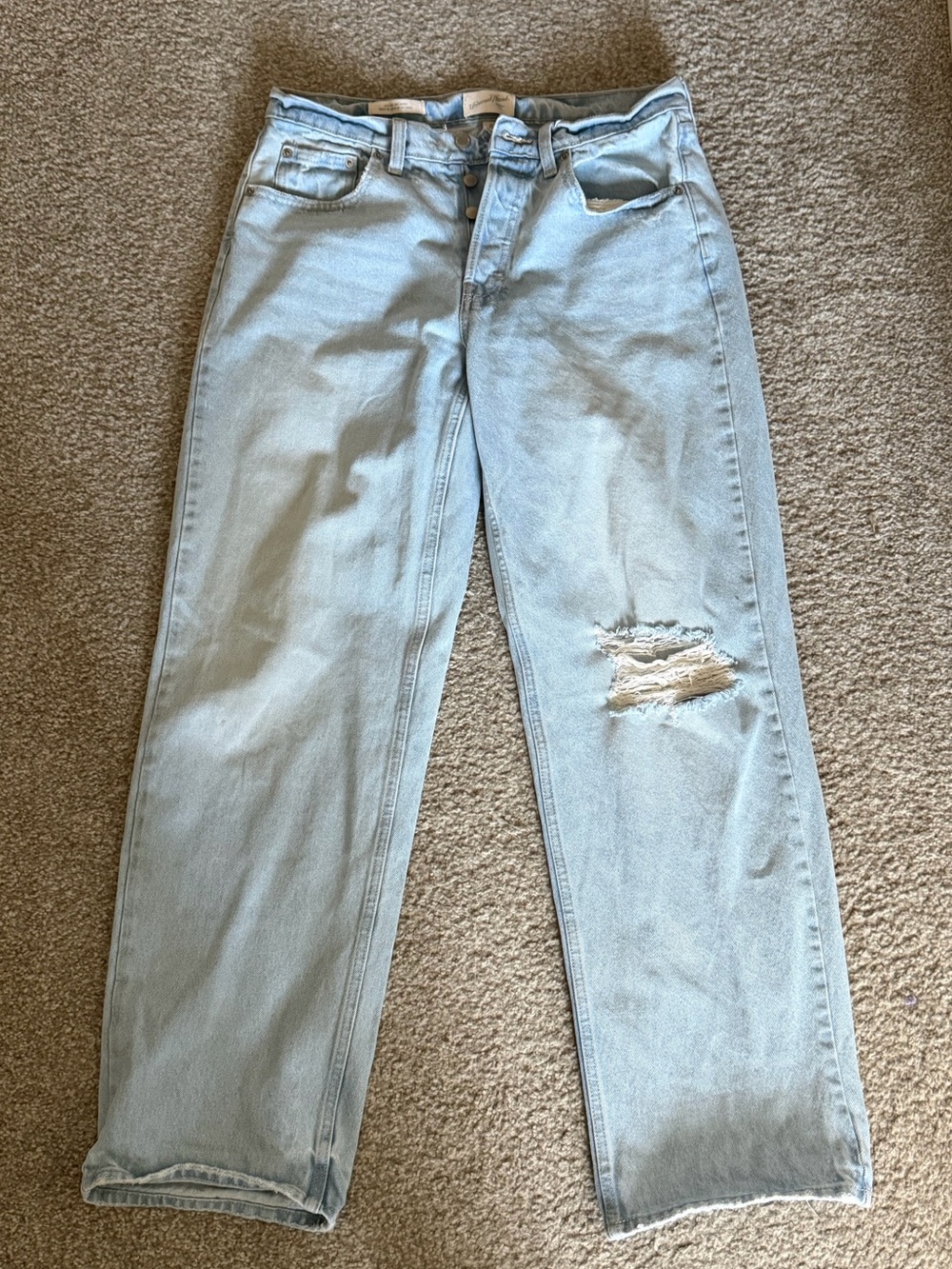 Light Wash Mid-rise 90 baggy Jeans
